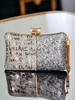 Toobacraft - Women Silver Handcrafted Beautiful Party Clutch