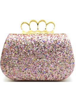 Toobacraft - Women Purple Handcrafted Beautiful Embellished Party Clutch