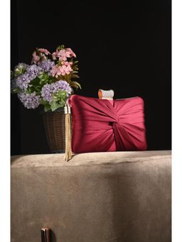 Toobacraft - Women Maroon Handcrafted Beautiful Bling Box Clutch