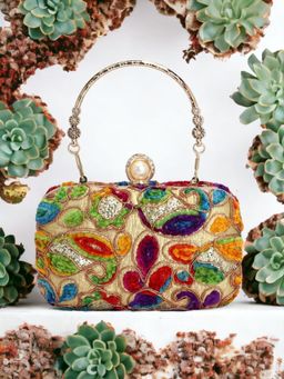 Toobacraft - Women Multi-Color Handcrafted Beautiful Party Clutch