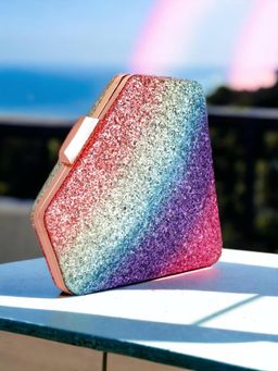 Toobacraft - Women Multi-Color Handicraft Hand Embellished Box Clutch