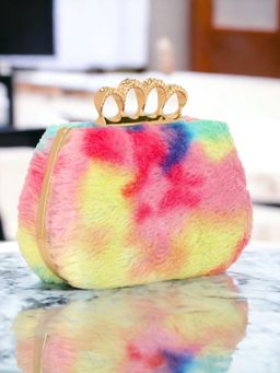 Toobacraft - Women Multi-Color Handicraft Hand Beautiful Bling Box Clutch