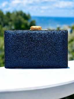 Toobacraft - Women Navy Blue Handicraft Hand Embellished Box Clutch
