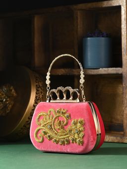 Toobacraft - Women Pink Handicraft Beautiful Clutch