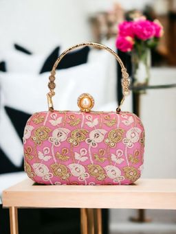Toobacraft - Women Pink Handcrafted Beautiful Party Clutch