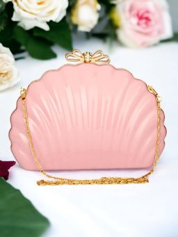 Toobacraft - Women Pink Handicraft Beautiful Star Box Clutch