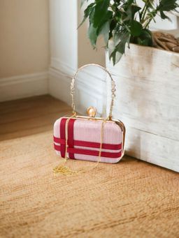 Toobacraft - Women Pink Handcrafted Beautiful Party Clutch