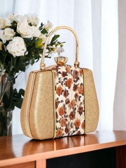 Toobacraft - Women Gold Handcrafted Beautiful Party Clutch