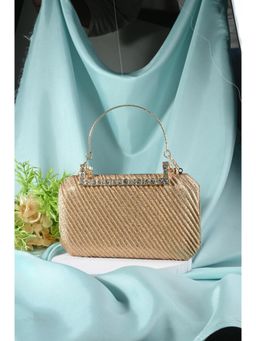 Toobacraft - Women Gold Handcrafted Beautiful Bling Box Clutch