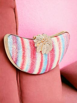 Toobacraft - Women Multi-Color Handicraft Hand Embellished Box Clutch