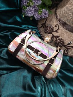 Toobacraft - Women Multi-Color Handcrafted Beautiful Bling Box Clutch