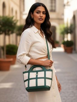 ATTAACHE ACCESSORIES - Women Green Handbag (M)