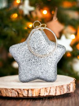 Toobacraft - Women Silver Handicraft Beautiful Star Box Clutch
