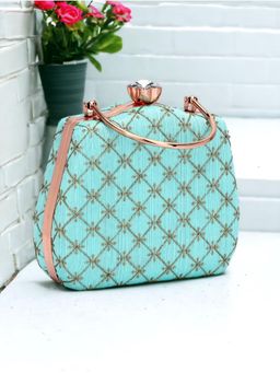 Toobacraft - Women Blue Handcrafted Beautiful Party Clutch