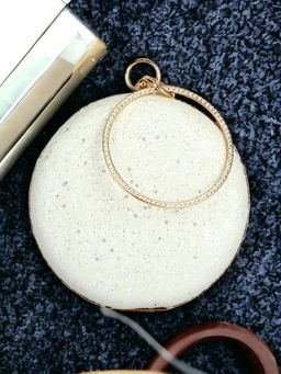 Toobacraft - Women White Handicraft Beautiful Box Clutch