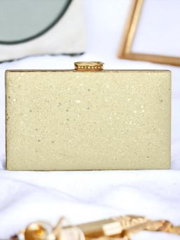 Toobacraft - Women White Handicraft Hand Embellished Box Clutch