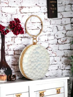 Toobacraft - Women Hand Box White Clutch