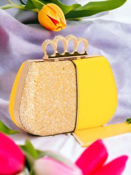 Toobacraft - Women Yellow Handcrafted Beautiful Party Clutch