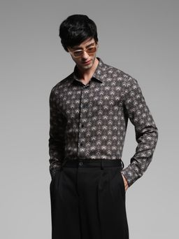 Jack & Jones - Black Lyocell Slim Fit Paisley Shirt
