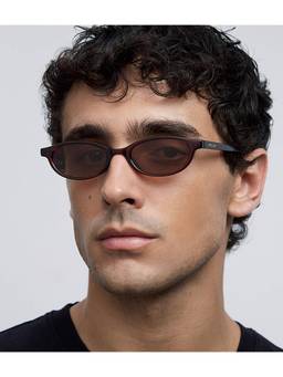 MELLER - Brown Full Rim Oval Frame Contemporary Unisex Sunglasses -238648