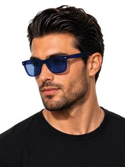 HASHTAG EYEWEAR - Blue Polarized Wayfarer Sunglasses -RM-RMS-BLU-BLU