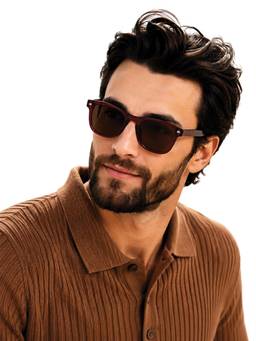 HASHTAG EYEWEAR - Brown Polarized Wayfarer Sunglasses -RM-RMS-BRN-BRN