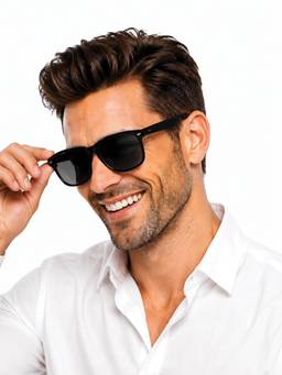 HASHTAG EYEWEAR - Black Polarized Wayfarer Sunglasses -RM-RMS-G-BLK-BLK