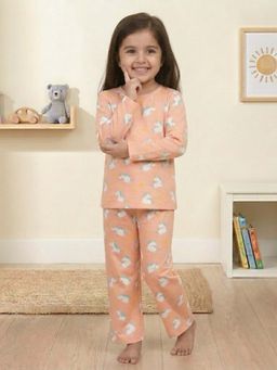 The Mom Store - Peach Dreamy Unicorn T-Shirt & Pyjama (Set of 2)