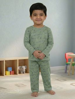 The Mom Store - Green The Alligator T-Shirt & Pyjama (Set of 2)
