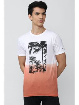 Peter England - Men Multi Print Round Neck T-Shirt