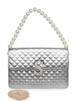 ESBEDA - Silver Personalized Alphabet S Turtle Quilted Handbag for Women