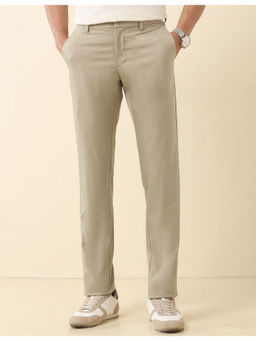 U.S. POLO ASSN. - Beige Solid Denver Slim Fit Trouser