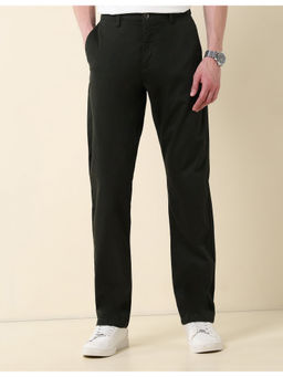 U.S. POLO ASSN. - Green Solid Riley Straight Fit Twill Trouser