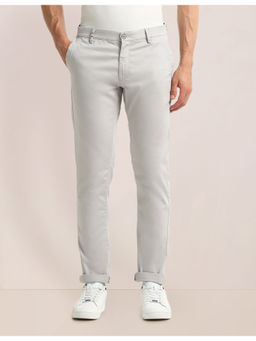 U.S. POLO ASSN. - Grey Denver Slim Fit Solid Trouser