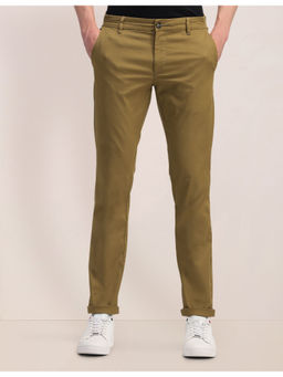 U.S. POLO ASSN. - Brown Austin Slim Fit Flat Front Trouser