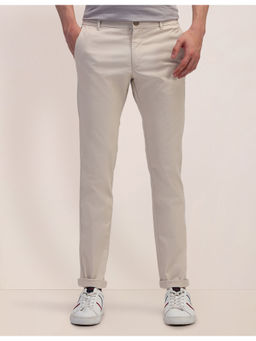 U.S. POLO ASSN. - Beige Denver Slim Fit Solid Trouser