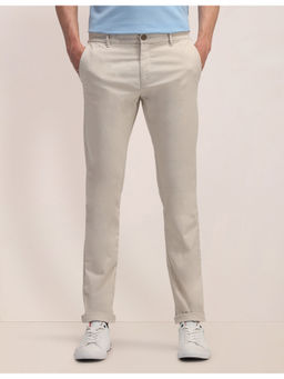 U.S. POLO ASSN. - Beige Denver Slim Fit Flat Front Trouser
