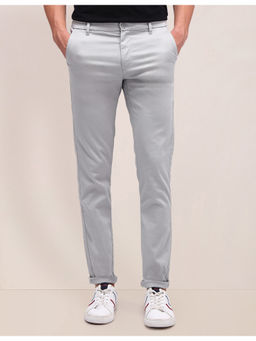 U.S. POLO ASSN. - Grey Austin Slim Fit Solid Trouser