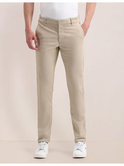 U.S. POLO ASSN. - Beige Austin Fit Solid Trouser