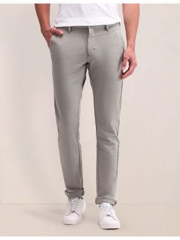U.S. POLO ASSN. - Grey Austin Slim Fit Solid Trouser