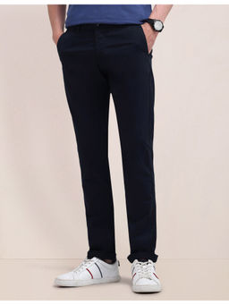 U.S. POLO ASSN. - Navy Blue Denver Slim Fit Solid Trouser