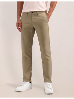 U.S. POLO ASSN. - Beige Denver Slim Fit Solid Trouser