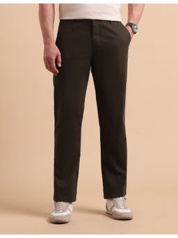 U.S. POLO ASSN. - Brown Satin Slim Fit Trouser