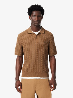 Lacoste - Men Brown Textured Sweaters