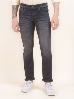 Cantabil - Men Black Solid/Plain Denim Jeans