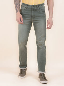 Cantabil - Men Green Solid/Plain Denim Jeans