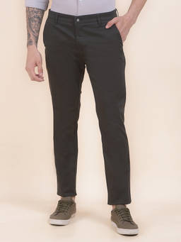Cantabil - Men Olive Solid/Plain Casual Trouser