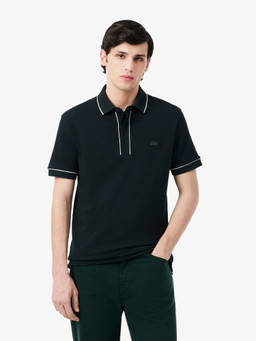Lacoste - Men Green Textured Polo T-Shirt