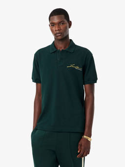 Lacoste - Men Green Textured Polo T-Shirt