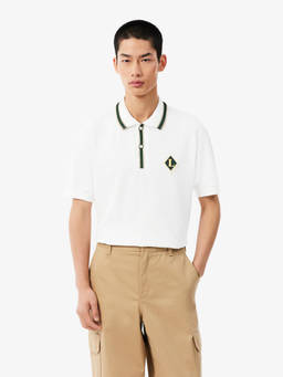 Lacoste - Men White Textured Polo T-Shirt
